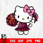 Virginia Tech Hokies Hello Kitty Cheerleader 12 Svg Eps Dxf Png File, Digital Download, Instant Download