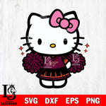 Virginia Tech Hokies Hello Kitty Cheerleader Svg Eps Dxf Png File, Digital Download, Instant Download