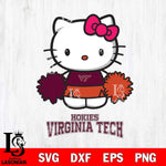 Virginia Tech Hokies Hello Kitty Cheerleader 2 Svg Eps Dxf Png File, Digital Download, Instant Download