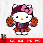 Virginia Tech Hokies Hello Kitty Cheerleader 5 Svg Eps Dxf Png File, Digital Download, Instant Download