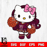 Virginia Tech Hokies Hello Kitty Cheerleader 7 Svg Eps Dxf Png File, Digital Download, Instant Download