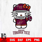 Virginia Tech Hokies Hello Kitty NCAA 1 Svg Eps Dxf Png File, Digital Download, Instant Download