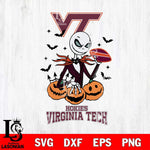 Virginia Tech Hokies Jack Skellington 2 halloween Svg Eps Dxf Png File, NCAA svg, Digital Download, Instant Download