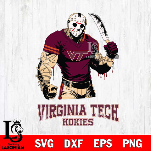 Virginia Tech Hokies Jason Voorhees Svg Eps Dxf Png File, Digital Download