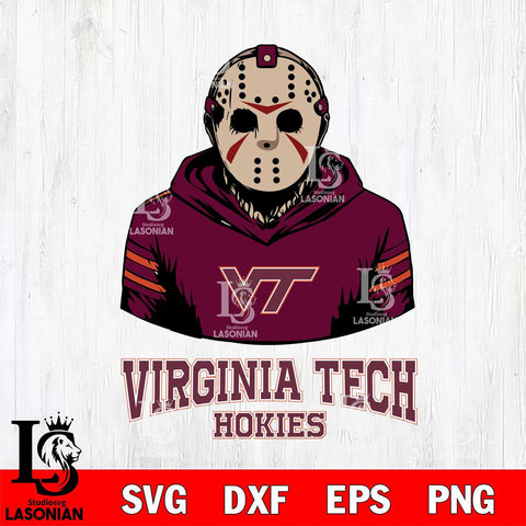 Virginia Tech Hokies Jason Voorhees 4 Svg Eps Dxf Png File, Digital Download