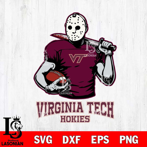 Virginia Tech Hokies Jason Voorhees 9 Svg Eps Dxf Png File, Digital Download