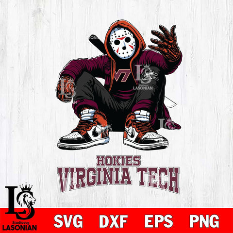 Virginia Tech Hokies Jason Voorhees Halloween SVG Svg Eps Dxf Png File, Digital Download, Instant Download