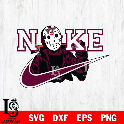 Virginia Tech Hokies Jason Voorhees Nike Svg Eps Dxf Png File, Digital Download, Instant Download