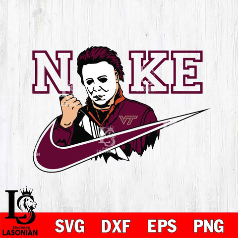 Virginia Tech Hokies Michael Myers Nike Svg Eps Dxf Png File, Digital Download, Instant Download