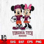 Virginia Tech Hokies Mickey Minnie Mouse Helmet Svg Eps Dxf Png File, NCAA svg , File Cut , Digital Download , Instant Download, Cut Svg Files