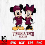 Virginia Tech Hokies Mickey Minnie Rugby Svg Eps Dxf Png File, NCAA svg , File Cut , Digital Download , Instant Download, Cut Svg Files