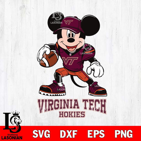 Virginia Tech Hokies Mikey Mouse Disney, Svg Eps Dxf Png File, Digital Download