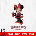 Virginia Tech Hokies Minnie Mouse, Svg Eps Dxf Png File, Digital Download