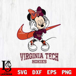 Virginia Tech Hokies Minnie Mouse Dancing NIKE, Svg Eps Dxf Png File, Digital Download