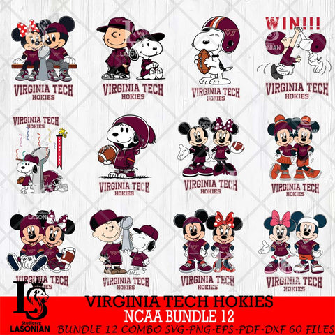 Virginia Tech Hokies NCAA Bundle 12 Svg Eps Dxf Png File,Bundle NCAA svg , Digital Download , Instant Download, Cricut File