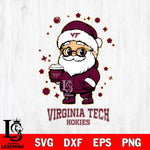 Virginia Tech Hokies Santa Claus Coffe Svg dxf eps png pdf file,NCAA svg,Digital Download,Cricut file