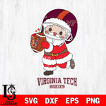 Virginia Tech Hokies Santa Claus Cute Svg dxf eps png pdf file,NCAA svg,Digital Download,Cricut file