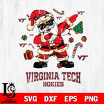 Virginia Tech Hokies Santa Claus Football Svg dxf eps png pdf file,NCAA svg,Digital Download,Cricut file