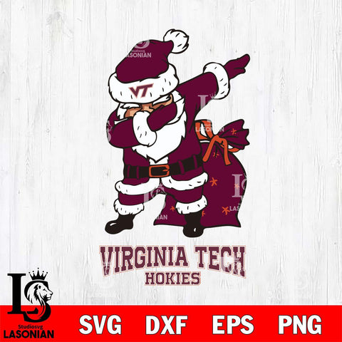 Virginia Tech Hokies Santa Claus Ugly Svg dxf eps png pdf file,NCAA svg,Digital Download,Cricut file