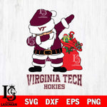 Virginia Tech Hokies Santa Dabbing Christmas Svg dxf eps png pdf file,NCAA svg,Digital Download,Cricut file