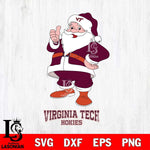 Virginia Tech Hokies Santa claus Svg dxf eps png pdf file,NCAA svg,Digital Download,Cricut file