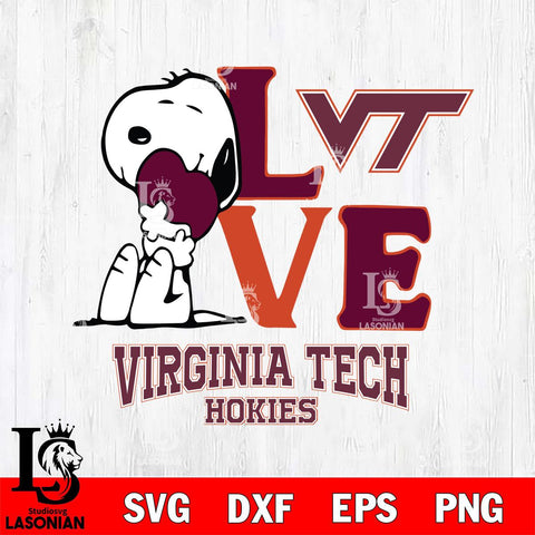 Virginia Tech Hokies Snoopy Sport 10 Svg Eps Dxf Png File, Digital Download