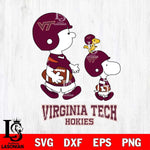 Virginia Tech Hokies Snoopy Sport Svg Eps Dxf Png File, Digital Download