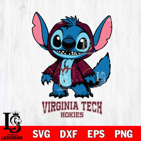 Virginia Tech Hokies Stitch Halloween Svg Eps Dxf Png File, NCAA svg, Digital Download, Instant Download