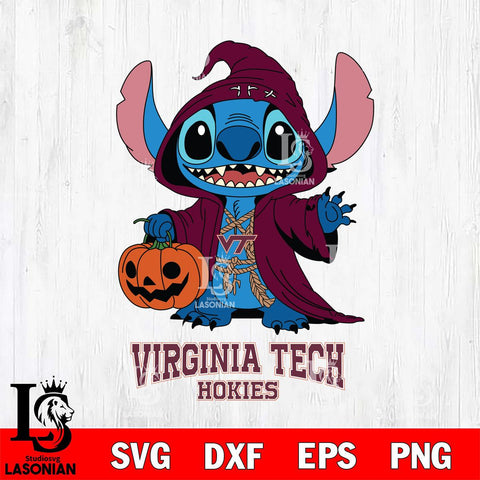 Virginia Tech Hokies Stitch Horror Svg Eps Dxf Png File, NCAA svg, Digital Download, Instant Download