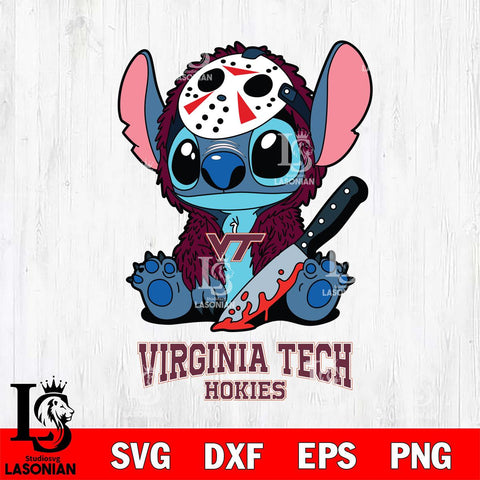 Virginia Tech Hokies Stitch Jason Voorhees Svg Eps Dxf Png File, NCAA svg, Digital Download, Instant Download