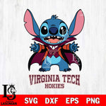 Virginia Tech Hokies Stitch Vampire halloween Svg Eps Dxf Png File, NCAA svg, Digital Download, Instant Download