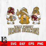 Wake Forest Demon Deacons 3 Gnomes Football Svg Eps Dxf Png File, Digital Download, Instant Download