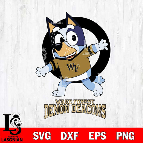 Wake Forest Demon Deacons Bandit Heeler Rugby Svg Eps Dxf Png File, Digital Download ,Instant Download, Cricut File