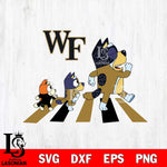 Wake Forest Demon Deacons Bluey 6 Svg Eps Dxf Png File, Digital Download, Instant Download