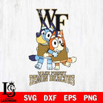 Wake Forest Demon Deacons Bluey & Bingo 3 Svg Eps Dxf Png File, NCAA svg, Digital Download, Instant Download