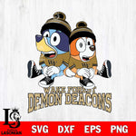 Wake Forest Demon Deacons Bluey & Bingo 8 Svg Eps Dxf Png File, NCAA svg, Digital Download, Instant Download