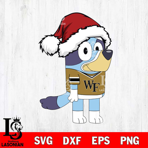 Wake Forest Demon Deacons Bluey Cartoon Christmas Svg Eps Dxf Png File, Digital Download, Instant Download