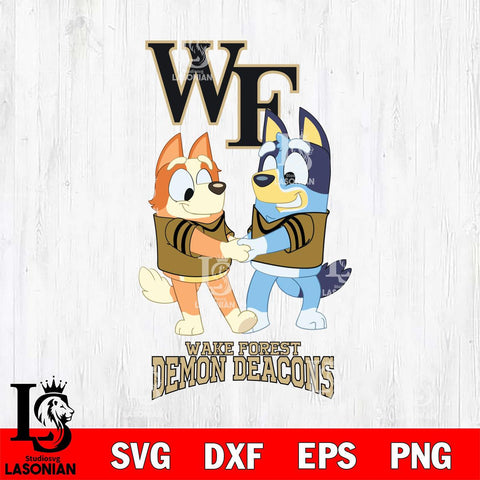 Wake Forest Demon Deacons Bluey Chilli Dance Svg Eps Dxf Png File, Digital Download, Instant Download