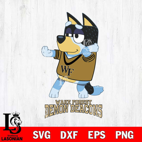 Wake Forest Demon Deacons Bluey Dad Dance Svg Eps Dxf Png File, Digital Download, Instant Download