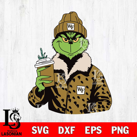 Wake Forest Demon Deacons Boujee Grinch 12 Svg Eps Dxf Png File, Digital Download, Instant Download