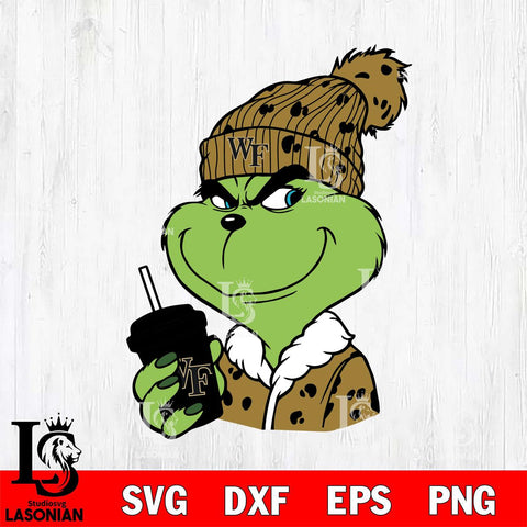 Wake Forest Demon Deacons Boujee Grinch 3 Svg Eps Dxf Png File, Digital Download, Instant Download