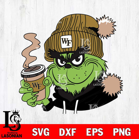 Wake Forest Demon Deacons Boujee Grinch 4 Svg Eps Dxf Png File, Digital Download, Instant Download