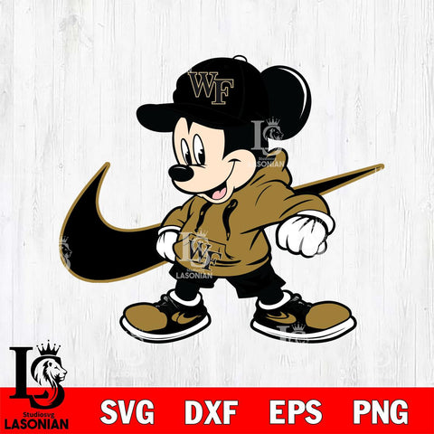 Wake Forest Demon Deacons Cool Mickey Mouse Svg Eps Dxf Png File, NCAA svg, Digital Download, Instant Download