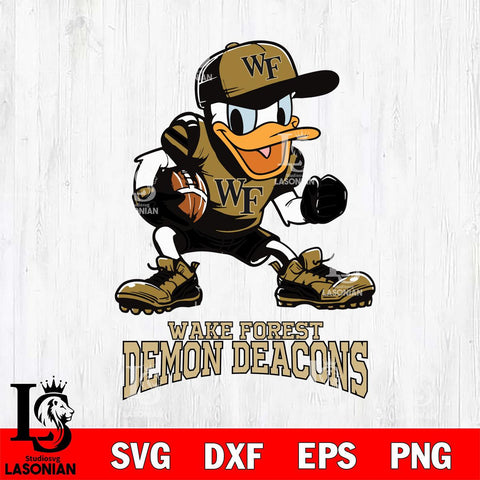 Wake Forest Demon Deacons Donal Duck Disney, Svg Eps Dxf Png File, Digital Download