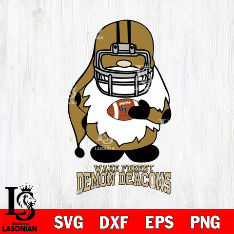 Wake Forest Demon Deacons Gnomes Christmas Svg Eps Dxf Png File, Digital Download, Instant Download