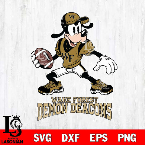 Wake Forest Demon Deacons Goofy Disney, Svg Eps Dxf Png File, Digital Download