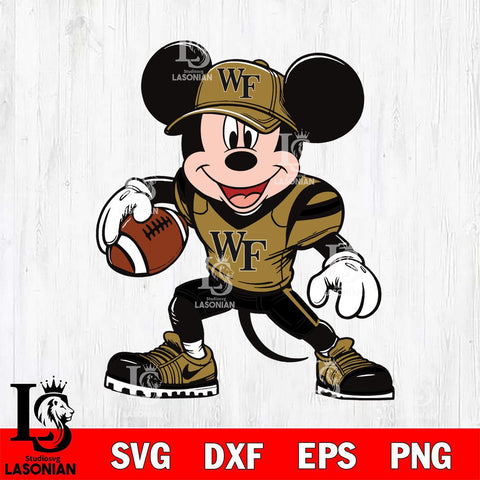 Wake Forest Demon Deacons Mickey Mouse Svg Eps Dxf Png File, NCAA svg, Digital Download, Instant Download