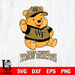 Wake Forest Demon Deacons Pooh Bear Disney, Svg Eps Dxf Png File, Digital Download