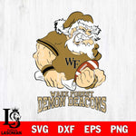 Wake Forest Demon Deacons Santa Claus Angry Svg dxf eps png pdf file,NCAA svg,Digital Download,Cricut file