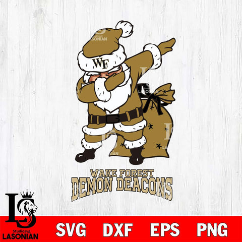 Wake Forest Demon Deacons Santa Claus Ugly Svg dxf eps png pdf file,NCAA svg,Digital Download,Cricut file